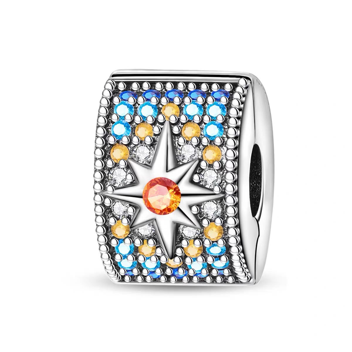 Celestial Star Multicolour CZ Clip Bead Charm