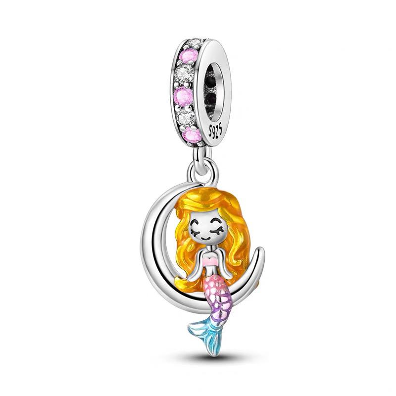 Mermaid on the Moon Dangle Charm