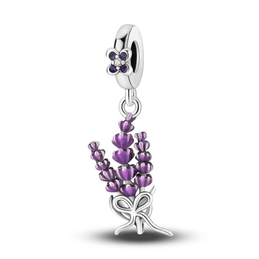 Lavender Bouquet Dangle Charm