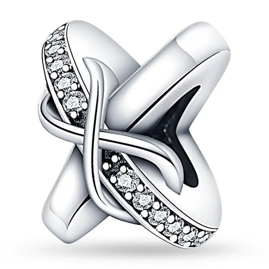 Infinity Cross CZ Bead Charm