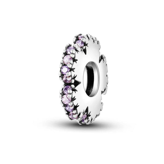Lavender CZ Eternity Spacer Bead Charm